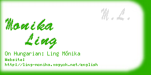 monika ling business card